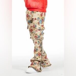 Boys Rockstar Original Tapestry Floral Print Jeans Sz 14